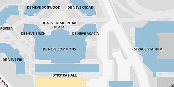 Map of De Neve Auditorium