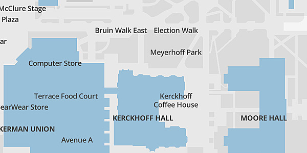 Map of 128 Kerckhoff Hall