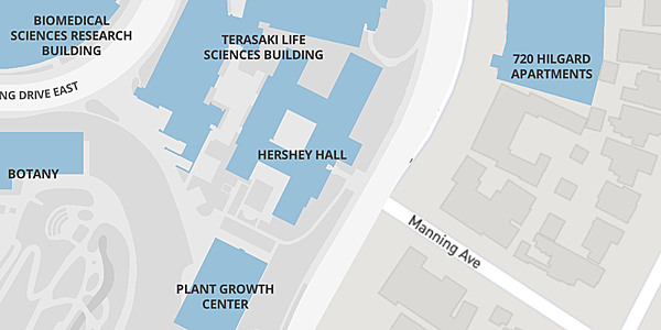 Map of 125 Hershey Hall