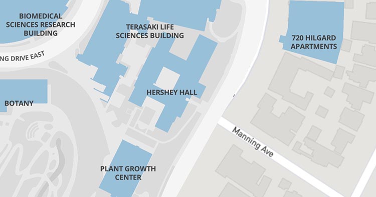 Map of 125 Hershey Hall