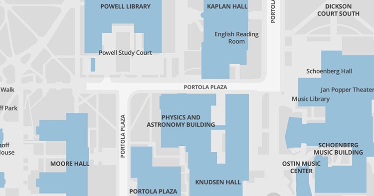 Map of 1-707 Physics and Astronomy Building