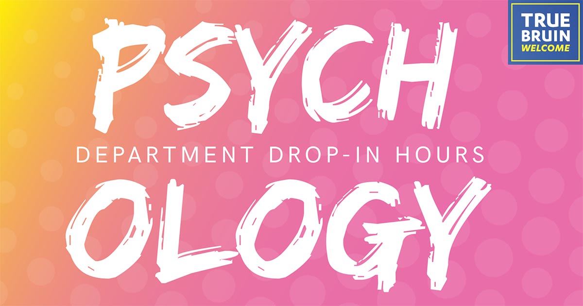Department of Psychology Drop-In Hours