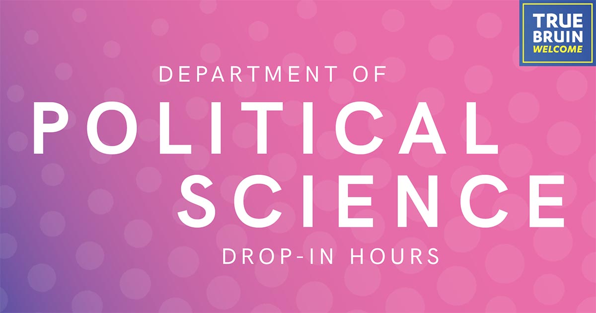 Department of Political Science Drop-In Hours