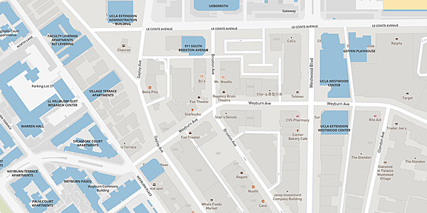 Map of Westwood Village