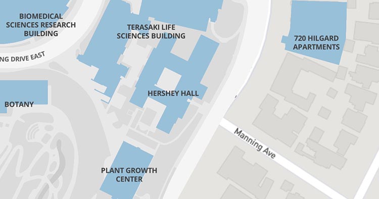 Map of 158 Hershey Hall