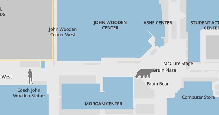 Map of John Wooden Center Patio