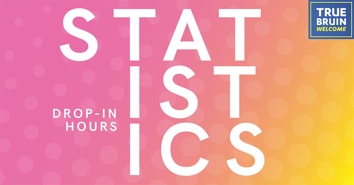 Department of Statistics Drop-In Hours