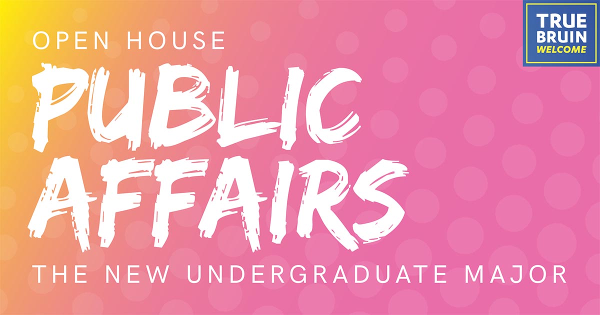 Open House: The New Undergraduate Major in Public Affairs