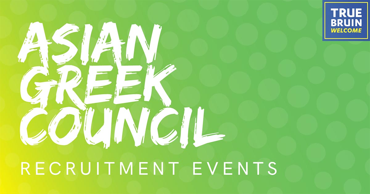 Asian Greek Council Recruitment Events
