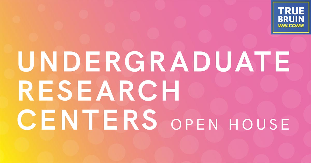 Undergraduate Research Centers Open House