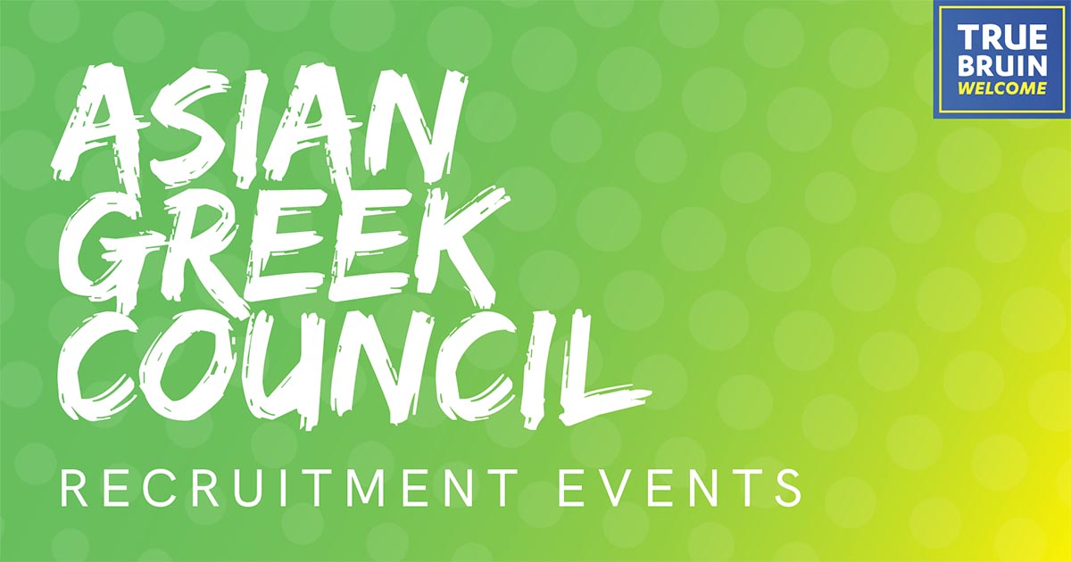 Asian Greek Council Recruitment Events