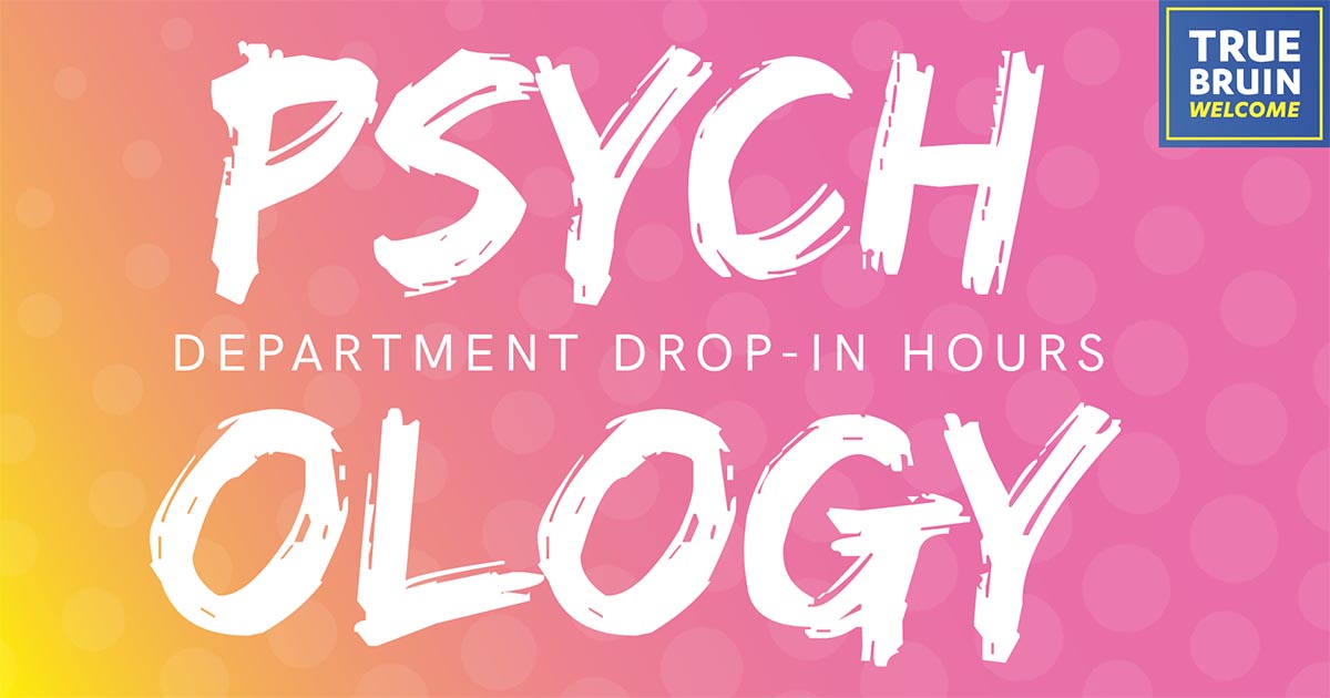 Department of Psychology Drop-In Hours