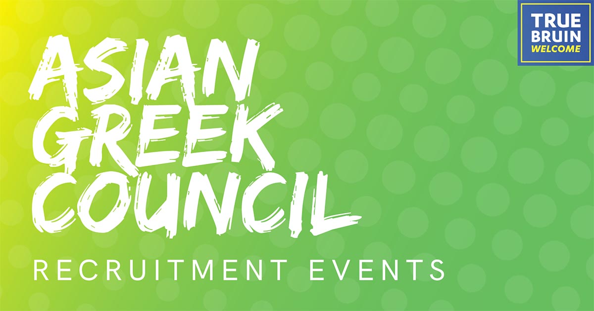 Asian Greek Council Recruitment Events