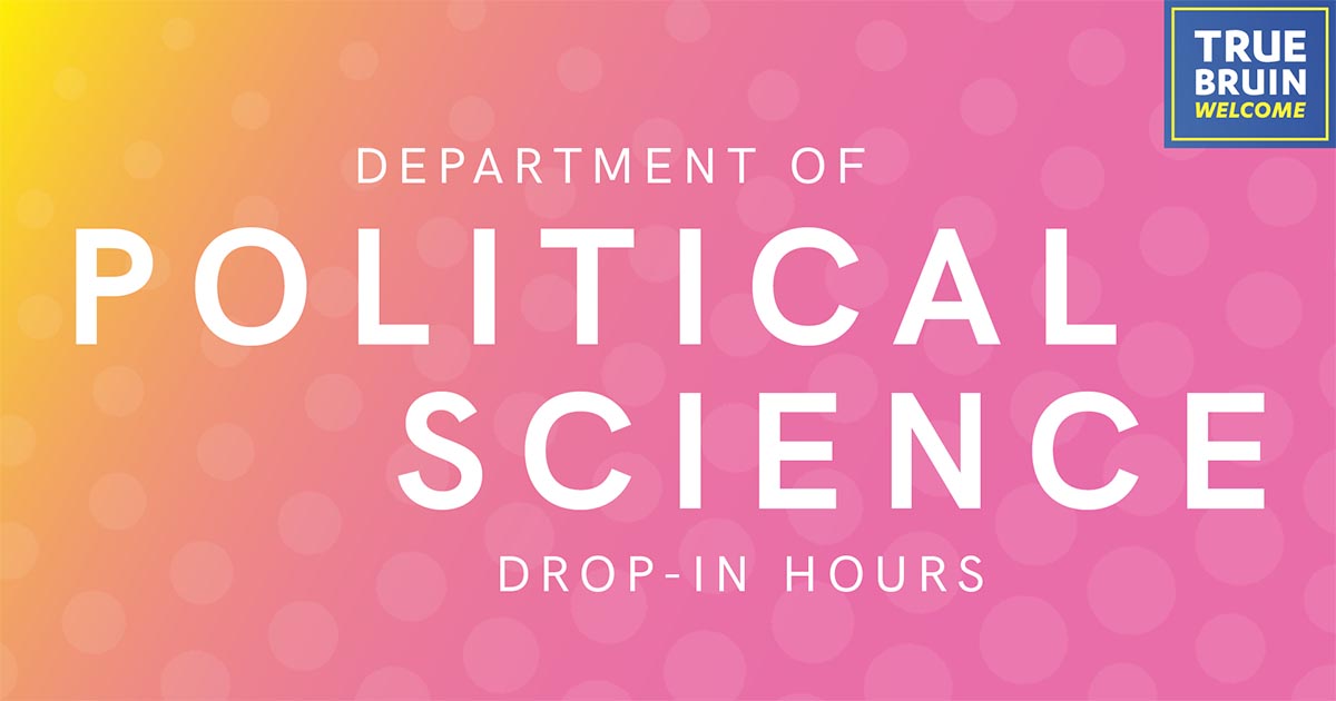 Department of Political Science Drop-In Hours