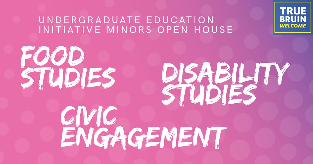 Undergraduate Education Initiative Minors Drop-In Hours